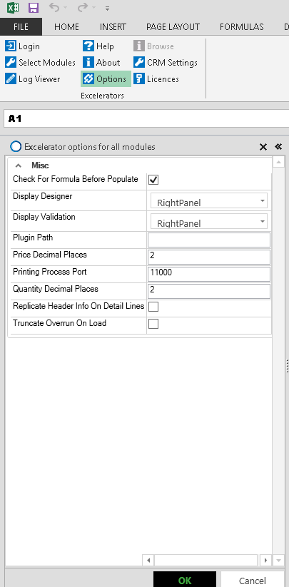 Excelerator Options